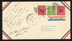 Davis, Arthur J., 1930, National Air Tour cover signed by Davis and J ...