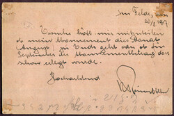 1917 (August 21), Austro-Hungarian Balloon Troops Feldpost postcard ...