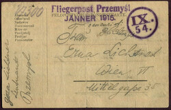 1915 (January), feldpost flight card from the Siege of Przemyśl to ...