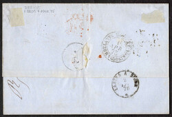 1875 (March 4), 240 réis folded letter Lisbon to Lastra a Signa, ...
