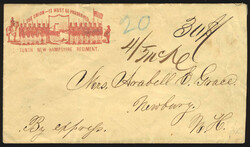 1862-3 (circa), Tenth New Hampshire Regiment patriotic cover carried ...