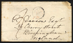 Offices in the Levant, 1858, Lattaquié (Syrie) to England via Paris ...