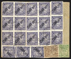 1922 (June 10), registered inflation cover from Pohrebyshche, Kiev ...