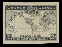 1898, 2c Imperial Penny Postage, imperforate single in black, without ...