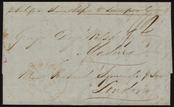 1841 (April 7), Montreal to Madeira Island, stampless folded letter, ...