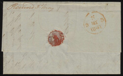 1841 (April 7), Montreal to Madeira Island, stampless folded letter, ...