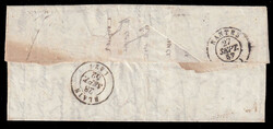 1857 (September 27), stampless folded letter carried by steamship ...
