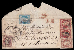 1855 (May 9), Napoleon franking transatlantic cover to United States, ...