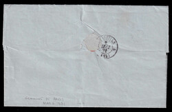 1871 (May 6), Paris Commune period folded letter, Paris via St-Denis ...
