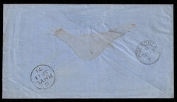 1871 (September 8), multi-franked imperforate Cérès cover, Pau to ...