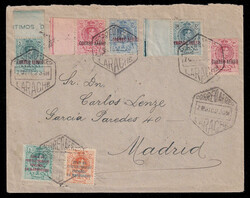 1923 (December 7), Larache to Madrid, mixed airmail franking on ...