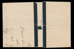 1876 (February 19), Marseille Boîte Mobile, folded mourning letter ...