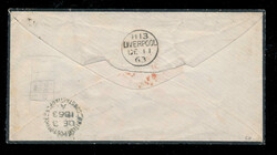 1863 (December 3), mourning cover from Constantinople to Liverpool, ...