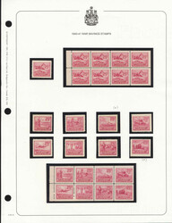 1940-1941, War Savings, group of 25c carmine booklet panes and single ...