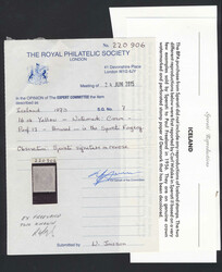 1873/1876, Sperati forgeries of Iceland, group of five stamps ...