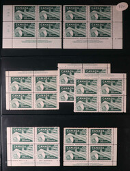1956/1966, mint never hinged plate block collection, neatly displayed ...