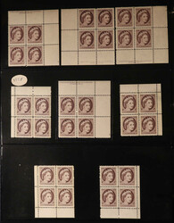 1954, Queen Elizabeth II Wilding issue plate block collection, ...
