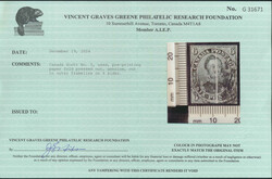 1855, 6d slate grey Consort, imperforate used, with dramatic ...