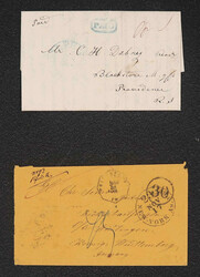 United States, 1829/1860, group of 10 better stampless folded letters ...