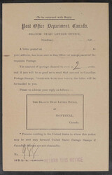 7999: Canada - Briefe Posten