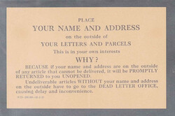 Dead Letter Office: 1872/1939, group of 15 items, including a 1936 ...