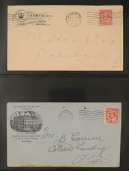 Québec: 1894/1937, group of 10 advertising covers, mostly corner ...