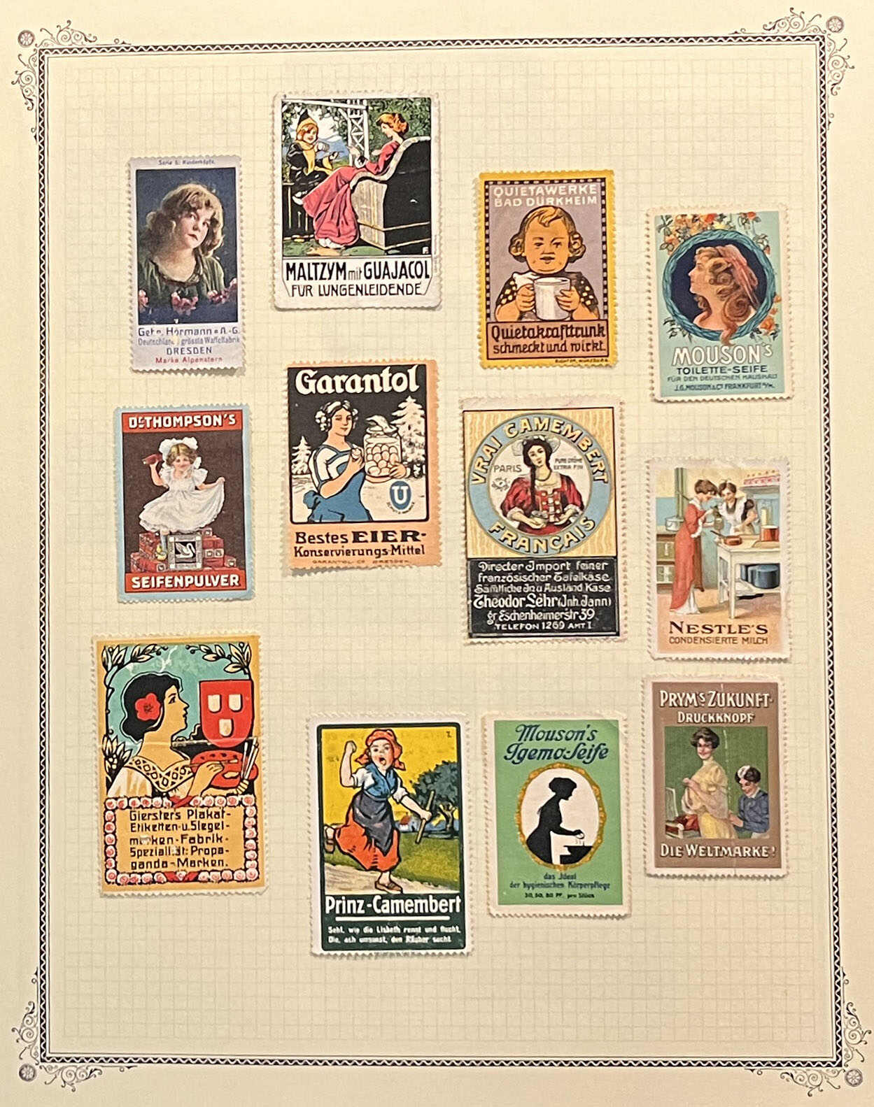 Germany, collection of early advertising poster stamps and ...