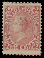 1859, 2c rose Queen Victoria, perforated 12x12, from position 8, a ...