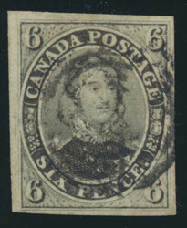 1855, 6d gray violet Consort on thick hard wove paper, ample to large ...