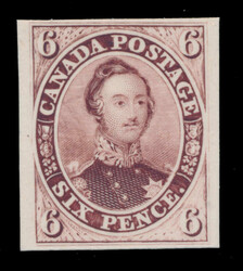 1857, 6d red purple Consort, trial colour plate proof, on India paper ...