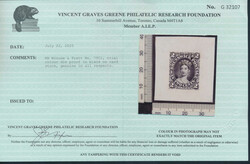 1863, 2c Queen Victoria, trial colour die proof in black, on ...