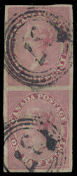 1857, ½d rose Queen Victoria on vertically ribbed paper, a striking ...