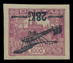 1920, 14k-28k Air Post set, surcharged inverted, each lightly hinged ...