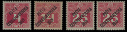 1919, Austria Postage Due stamps, overprinted diagonally, hinged and ...