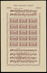 1934, “Centenary of the National Anthem” souvenir sheets, set of ...