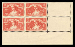 1935, 50c+10c & 50c+2fr “Aid for Unemployed Intellectuals”, set ...