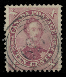 1859-64, 10c Consort with "627" four-ring numeral cancel, a fresh and ...