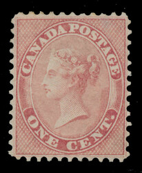 1859, 1c rose Queen Victoria, a pleasing mint single, with large part ...