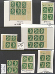 Small Queens, 1870s/1890s, group of 2c multiples, comprising sixteen ...
