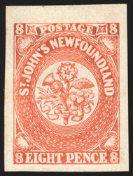 1857, 8d scarlet vermilion Heraldic, a fresh unused example, without ...