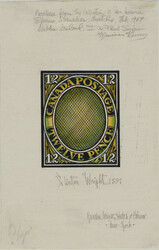 1851, 6d and 12d black Queen Victoria, group of four fantasy sketches ...