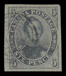 1851, 6d slate violet Consort, on thin laid paper, four large to very ...
