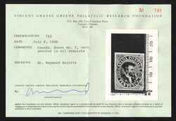 1855, 10d blue Cartier, on thin, crisp paper, margins mostly ample to ...