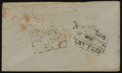 1852 (March 21), Montreal to Bombay, India, stampless cover to Henry ...