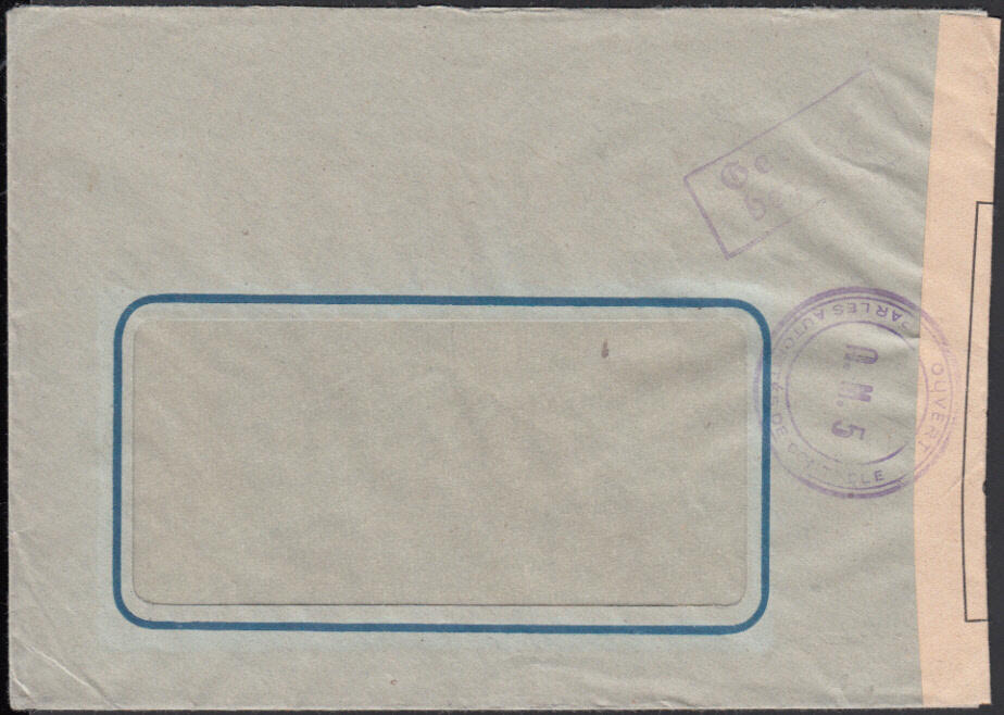 A.M.5 / OUVERT / PAR LES AUTORITES DE CONTROLE, viol. K3 beidseitig ...