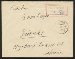 TUTTLINGEN 1 / 26.6.46, viol. R2 'Taxe percue / ...RM...Rpf.' mit ...