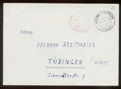 UNTERREICHENBACH (Kr CALW) / 27.11.45, schw. K2 auf Brief mit hschr. ...