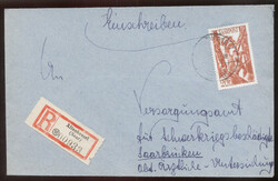 20 Fr. Arbeiter 1948 einzeln auf portor. Ebf. ALTENKESSEL (SAAR) / 13 ...