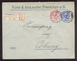 FRANKFURT (Oder) 5 / 27.11.93, Vordruckumschlag als Postauftrag mit ...