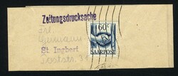 60 C. Saar III auf Zeitungsdrucksache (viol. L1) (Zeitungsschleife 45 ...